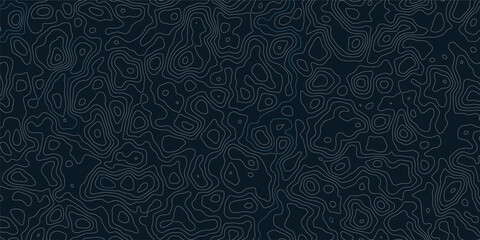 Abstract Topographic Contours Map Background, Vector Geographic Contour Map with Topographic Patterns in Vintage Outdoors Style. World Map Template.