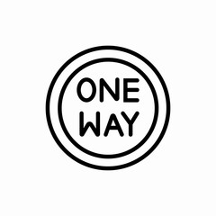 One way traffic direction icon vector sign