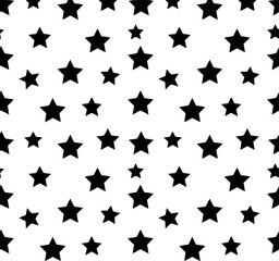 Black stars seamless pattern