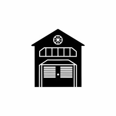 creative details Outline silhouette garage parking icon sign vector