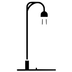 Minimalist street light silhouette