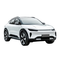 Fototapeta premium EV modern SUV car, IM LS7 Pure Electric Luxury Large SUV electric car (IM Motors 2024-2025), isolated on on transparent background