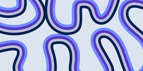 Abstract colorful 70s background vector. Vintage retro wallpaper with rainbow stripes and wavy lines. A 1970 color illustration suitable for posters, banners, decorative items and wall art.