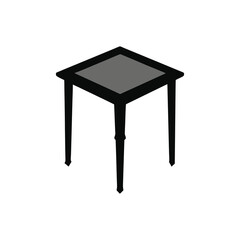 black and white table