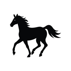 black horse vector illustration