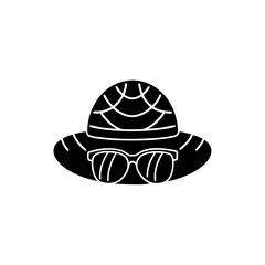 creative details Outline 
hat and glasses icon sign vector