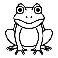 funny frog vector illustration isolated vector icon on white background
