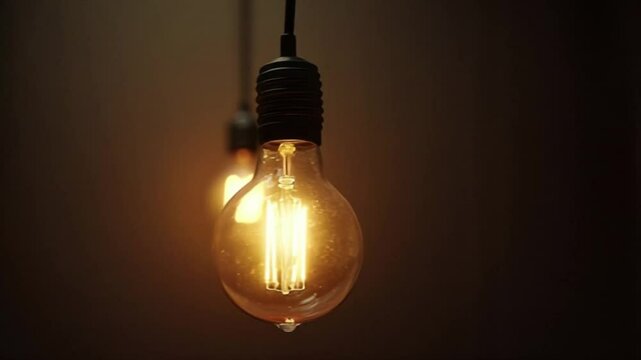 Swinging Incandescent Light Bulb 