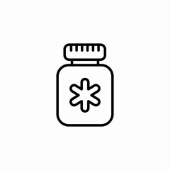 medicines pills jar icon sign vector