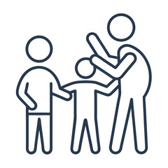 man helping each other isolated silhouette icon on white background