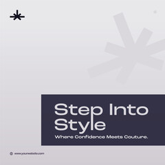 Step Into Style – Fashion Confidence Campaign Poster
