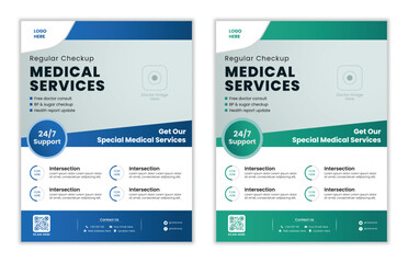 Best Medical Services Flyer Design – Regular Checkup | Doctor Consultation Template
