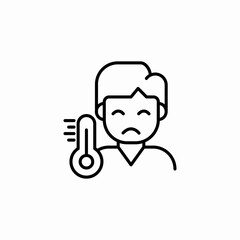 temperature sick icon sign vector