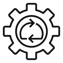 gear icon vector illustration icon on white background
