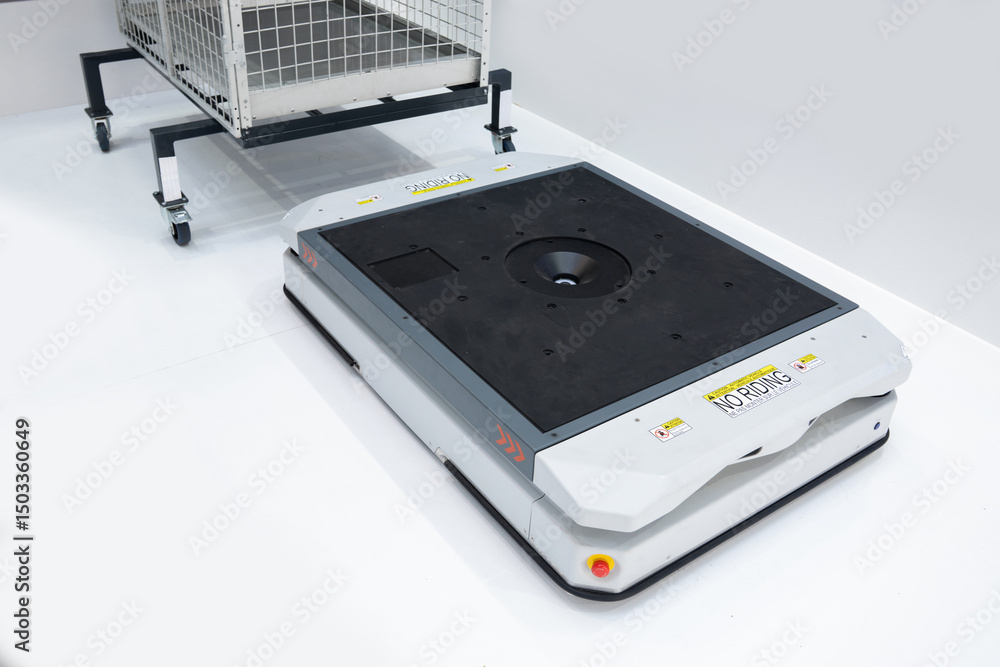 Aufkleber mobile robot in an automated warehouse