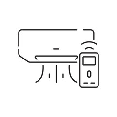 Air conditioner editable stroke outline icon