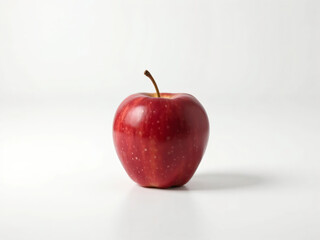 "One apple on a clean white background, soft shadow, minimalist composition"