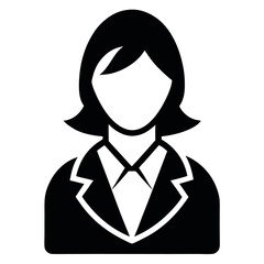 business woman icon vector illustration isolated silhouette icon on white background