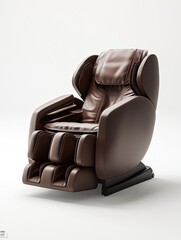 Obraz premium Brown leather massage chair, modern design (4)