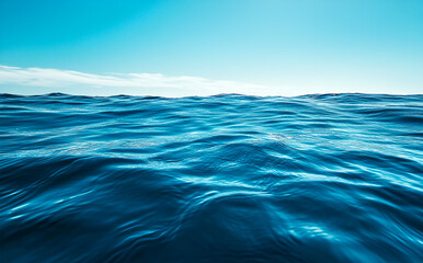 Fototapeta premium Ocean Waves Blue Sky Serenity Nature Water