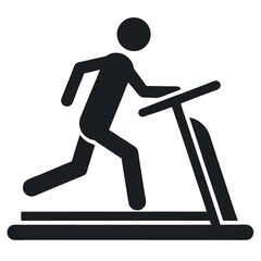  running man icon isolated silhouette icon on white background
