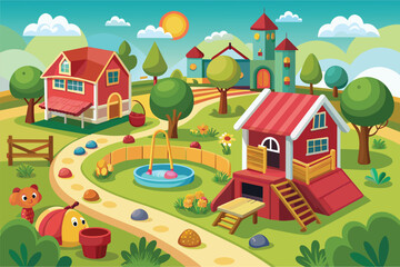 Beautiful environment of the village