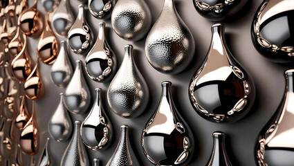 Abstract Liquid Art: Vibrant Metallic Orbs Desktop Wallpaper
