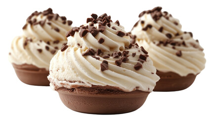 Delicious ice cream cut out on white background PNG