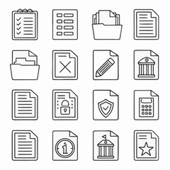 Document and File Line Icons – Big Vector Set