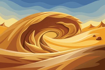Sandstorm in the desert