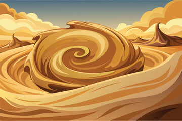 Sandstorm in the desert