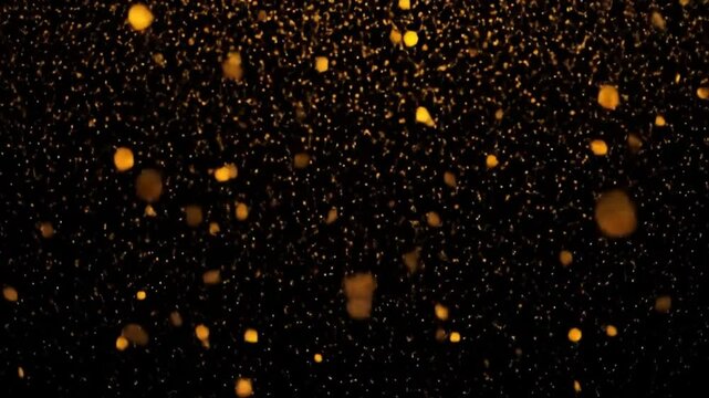 Gold glitter falling animated overlay