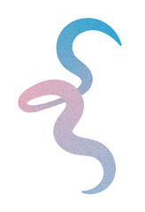 Naklejka premium Abstract Fluid stroke Gradient Shape with Soft Curves