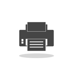 Simple Printer icon with shadow