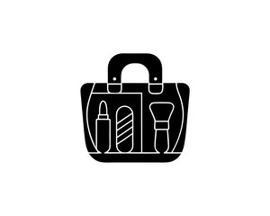 creative details Outline silhouette makeup bag icon sign vector