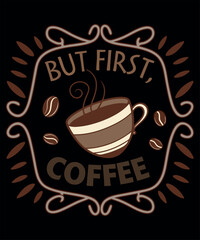 Stylish Coffee Cup Design Vector Illustration for Menu Branding and Packaging