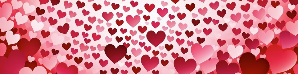 Romantic Valentines Day Hearts Background - Pink and Red Heart Pattern for Love and Celebration - Perfect for Greeting Cards and Romantic Designs