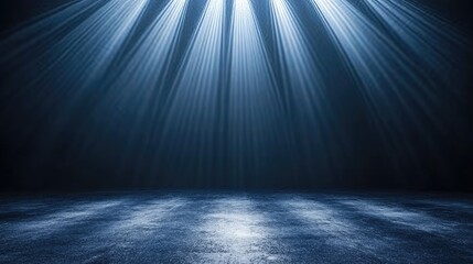 Obraz premium Empty stage bathed in spotlight.