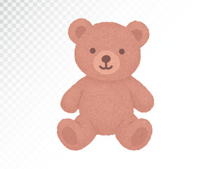 Watercolor Teddy Bear for Cute Sleepover Themes in Soft Colors for Kids Decor and Nursery Art