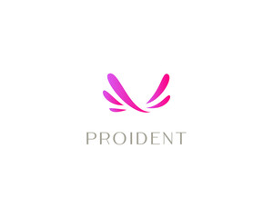 Fototapeta premium Abstract bird logo. Falcon hawk gradient logotype. Creative eagle dove sign. illustration.