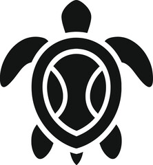 Turtle marine animal icon. Sea turtle silhouette. vector illustration