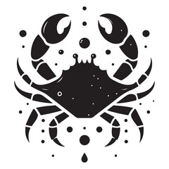 Celestial Crab with Stars Zodiac Sign Vector