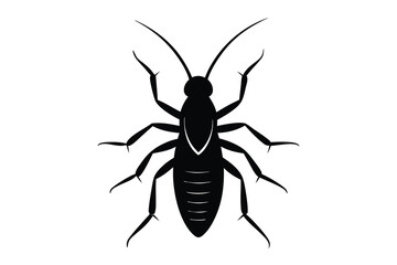silhouette of a black beetle