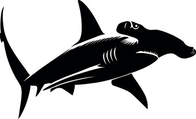 Silhouette of a Hammerhead Shark