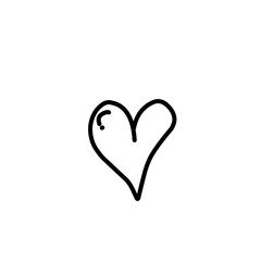 Hand Drawn heart shaped cookie