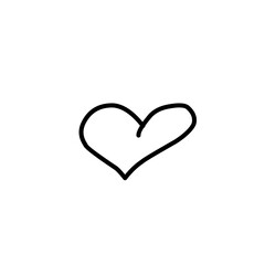 Hand Drawn heart shaped cookie