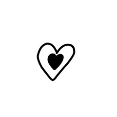 Hand Drawn heart shaped cookie