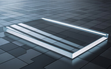 Glass Rectangle with Subtle White Border