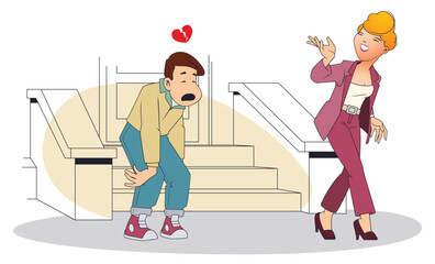 Girl breaks up with her boyfriend.