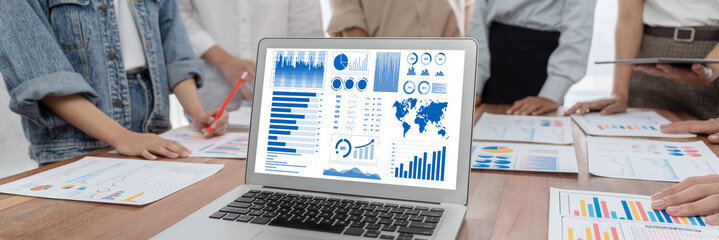 Business data dashboard provide brisk business intelligence analytic for marketing strategy planning